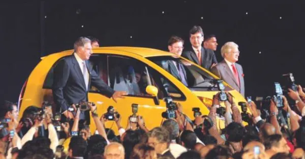Ratan Tata With Nano Car Ratan Tata With Nano Car